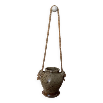 Pot vase avec anses grès pyrité Truchon Corse