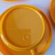 Vintage orange plastic coffee cups x 6