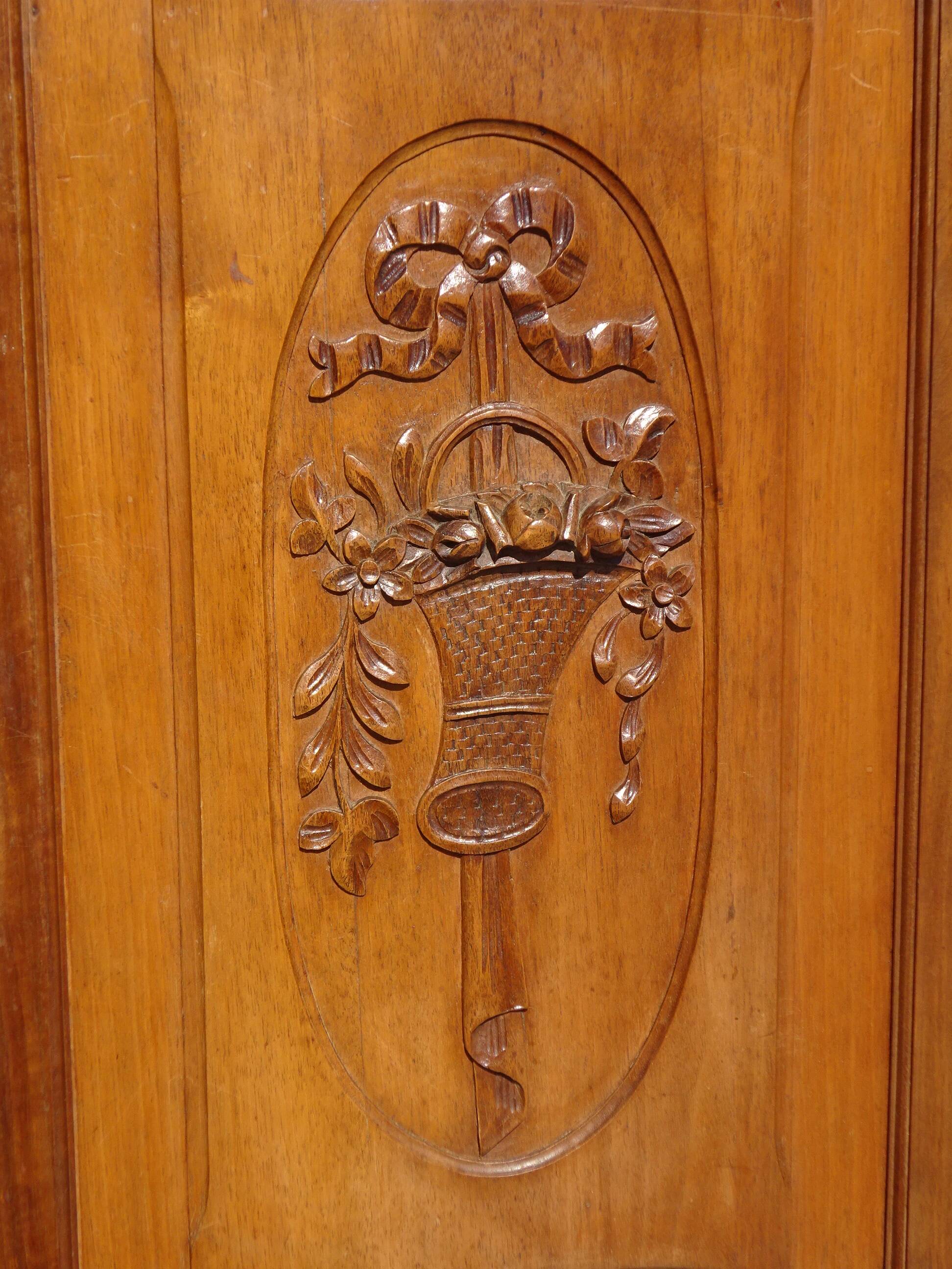 Art Deco walnut sideboard with marble top