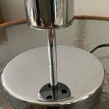 Vintage lamp in opaline glass and chromed metal