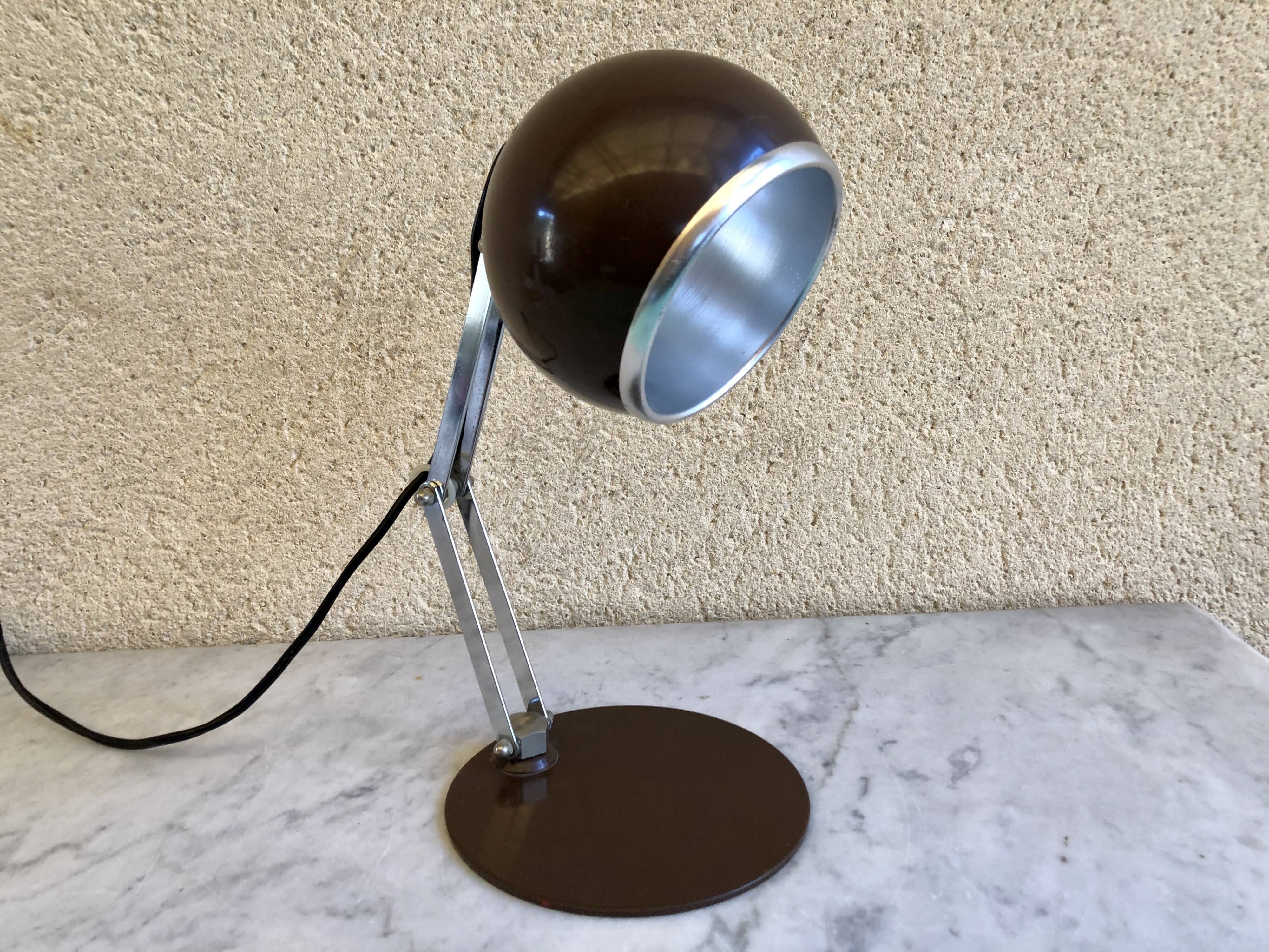 Eyeball Reggiani Italy 70s desk lamp