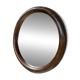 Vintage round bamboo mirror from the 1970s