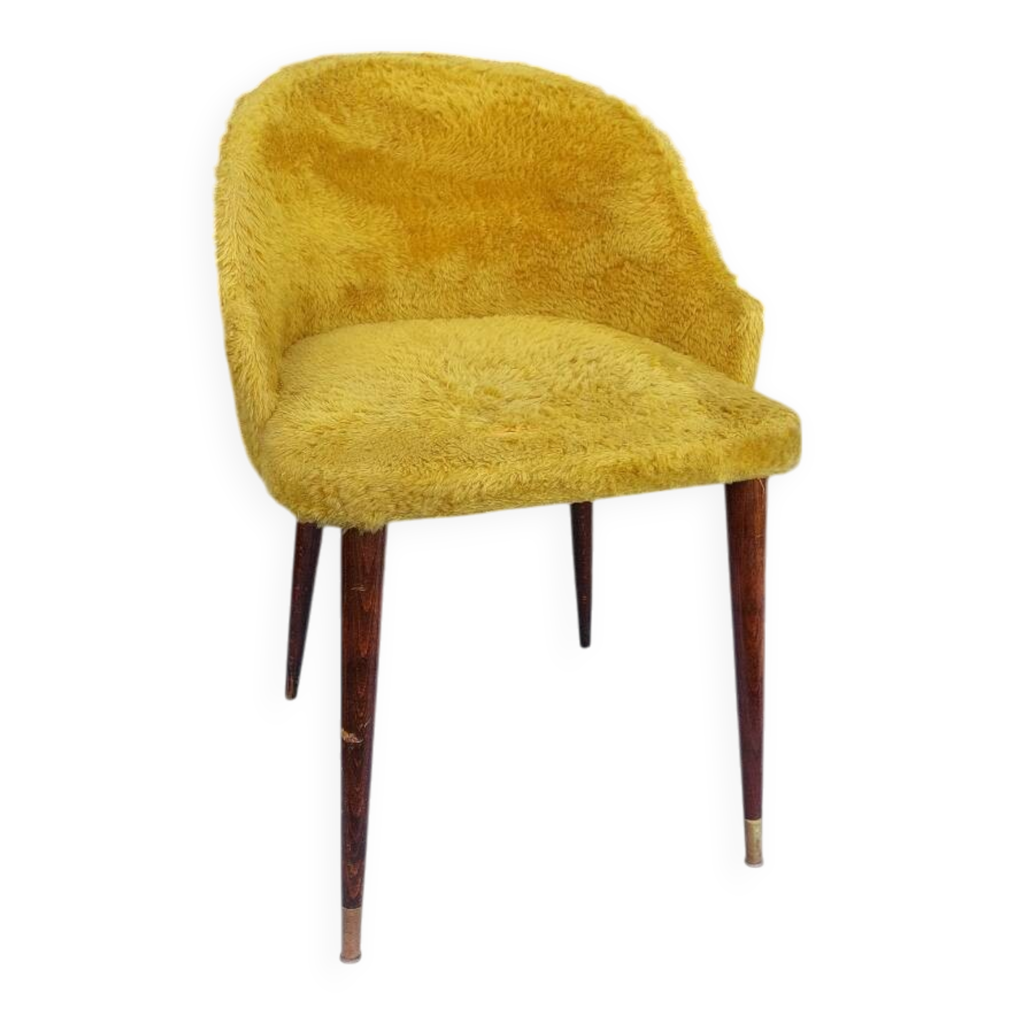 Plush cocktail armchair
