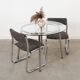 Glass table, Italian design, 1980s, made in Italy