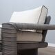 Fauteuil Marzio Cecchi en cuir côtelé et coussins en duvet d'oie années 1970