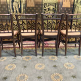 4 tanned bistro chairs