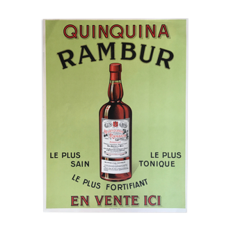 Affiche alcool rambur  lithographie