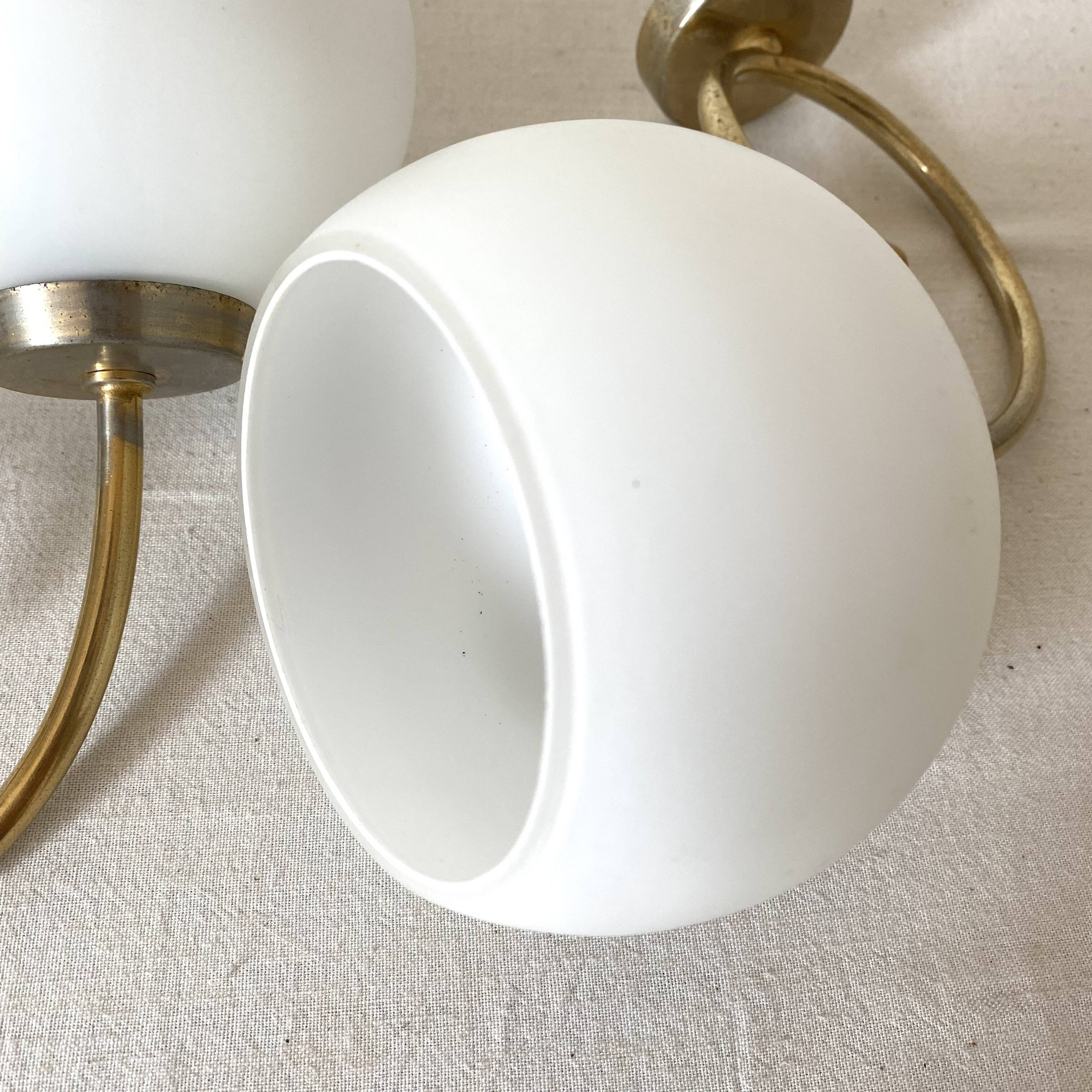 Pair of opaline wall lights from the 1960s