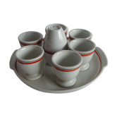 Egg service-porcelain egg Cup d'Auteuil Bistrot model by lobjoy