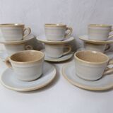 8 tasses en grès vintage