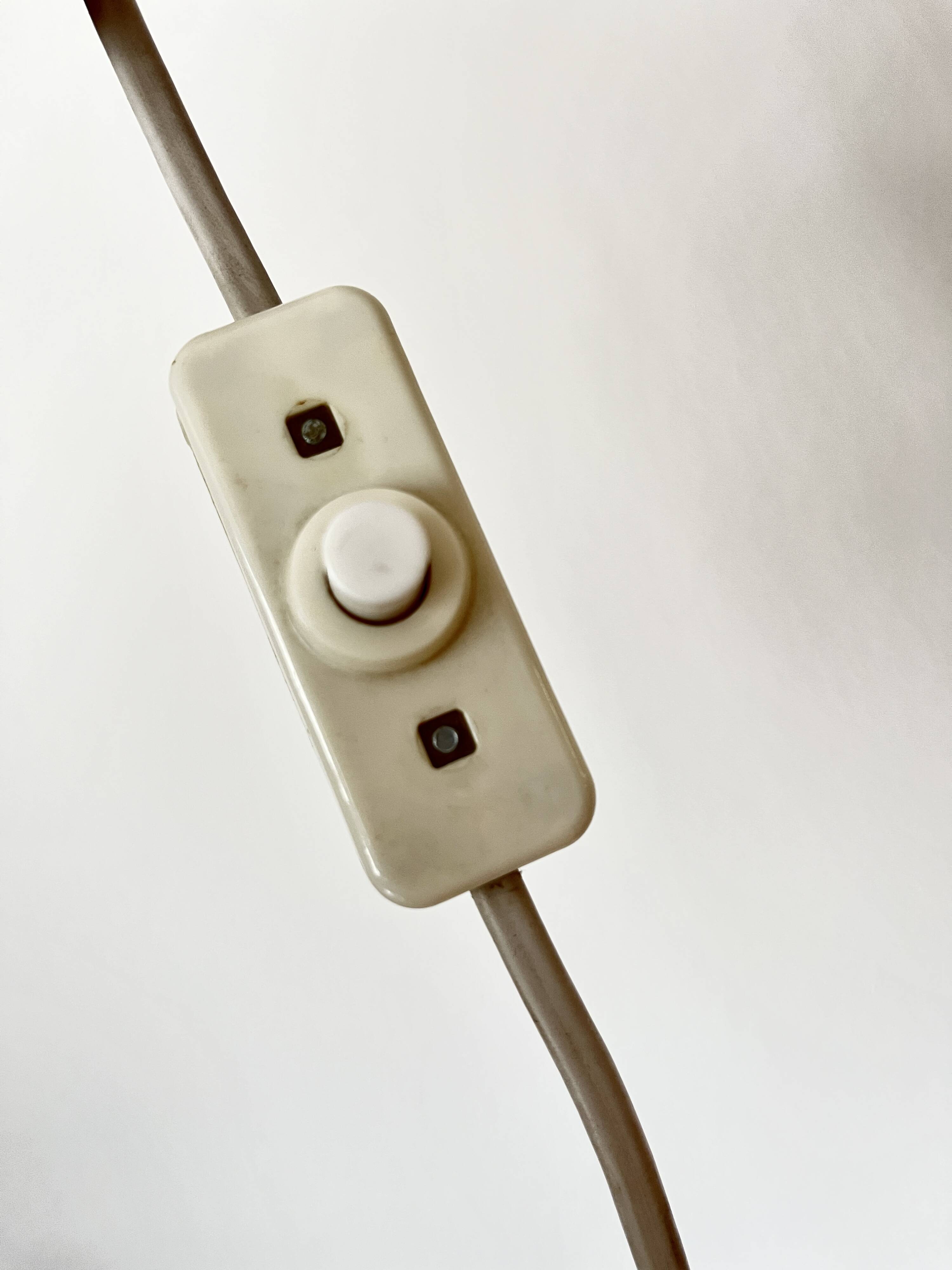 Vintage Bedside Lamp Wood Base & Yellow Orange Glass, VEB Lighting, GDR