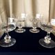 Suite of 4 crystal champagne glasses from the 1930s 1940s