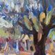 Painting signed P. Daragnès "Landscape of the Guy" + frame