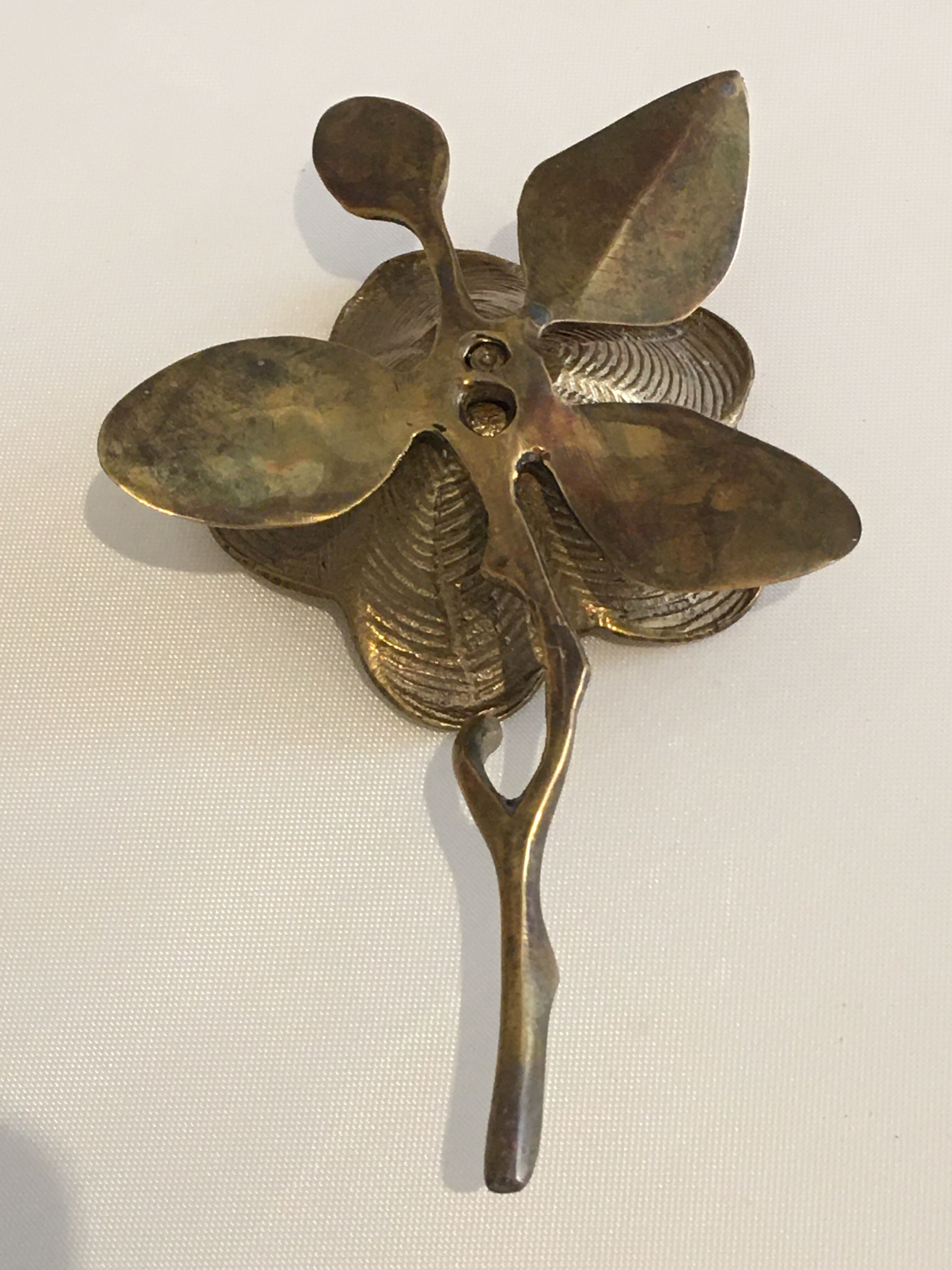 Brass "flower" candlestick