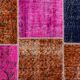 Distressed vintage turkish patchwork rug 150x100 cm wool medium