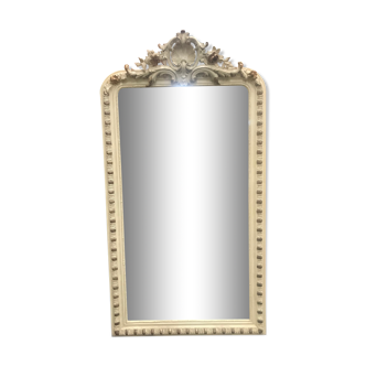 Miroir Louis Philippe feuille d’or et shabby 100x180cm