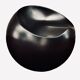 Side stool "ball" 1970s/80s in black lacquered resin