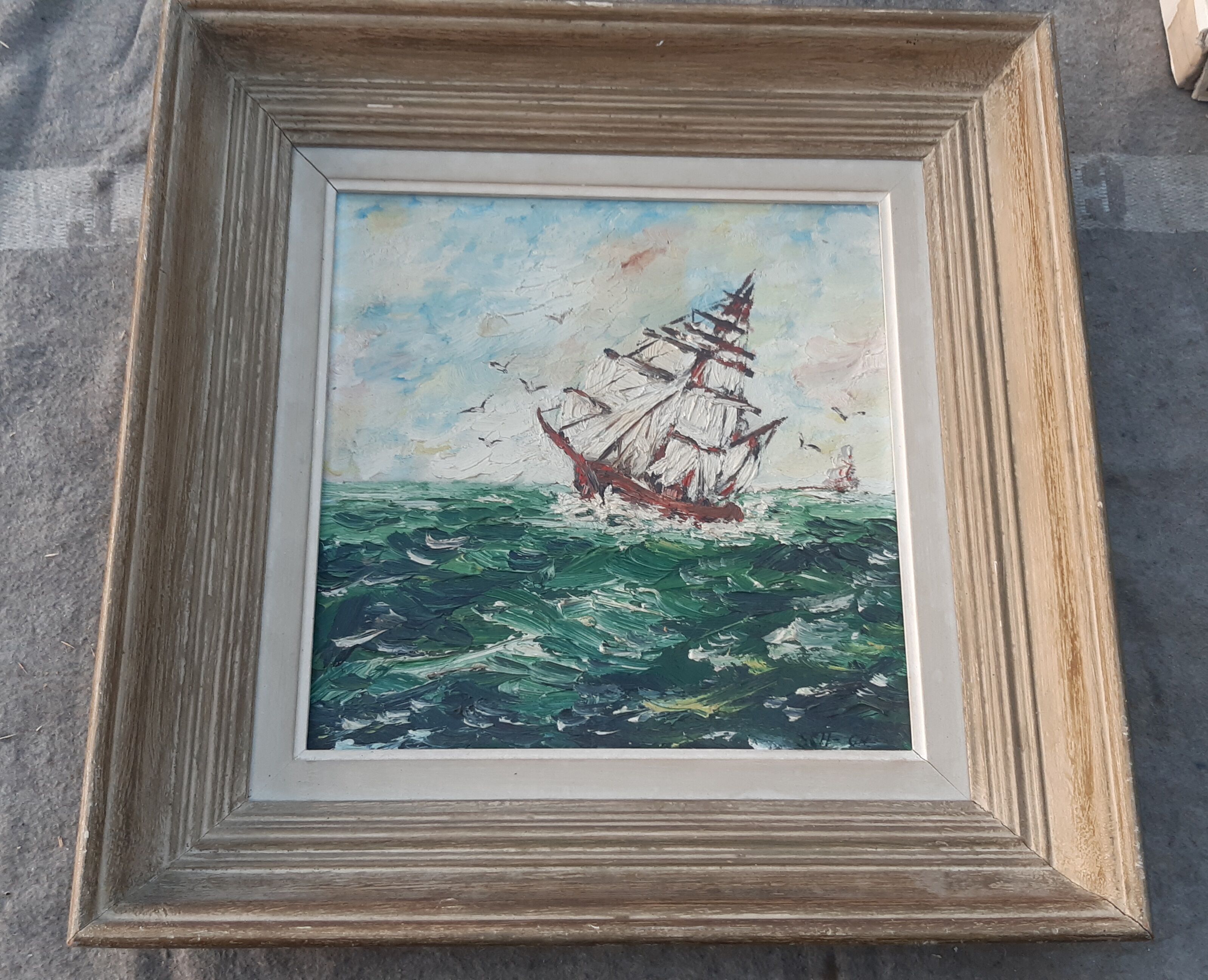Old navy painting