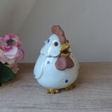 Théière en forme de Poule en Grès fabriquée au Japon Vintage
