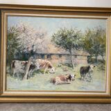 Normandy cows signed Merlet