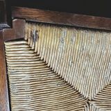 Breton dining room table with 2 extensions and 6 chairs with Breton characters