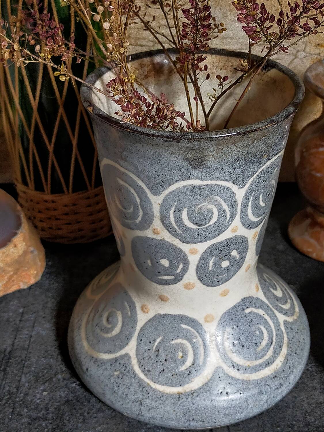 Elchinger fils Art Deco ceramic vase