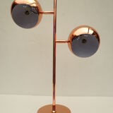 Copper table lamp, 2 spherical heads