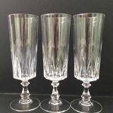 6 cut crystal flutes