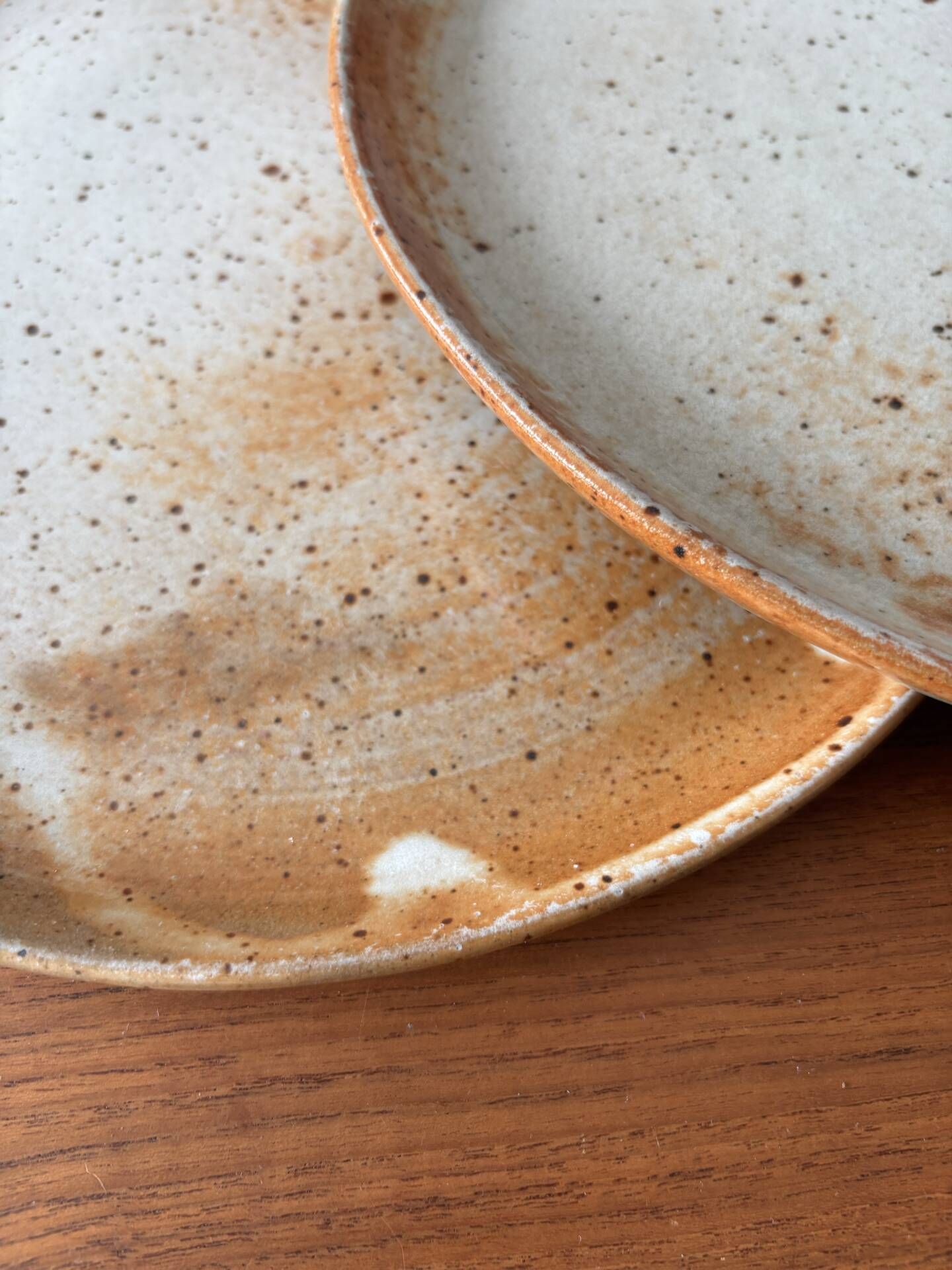 Lot de 6 assiettes en grès vintage - assiettes de présentation grès ém
