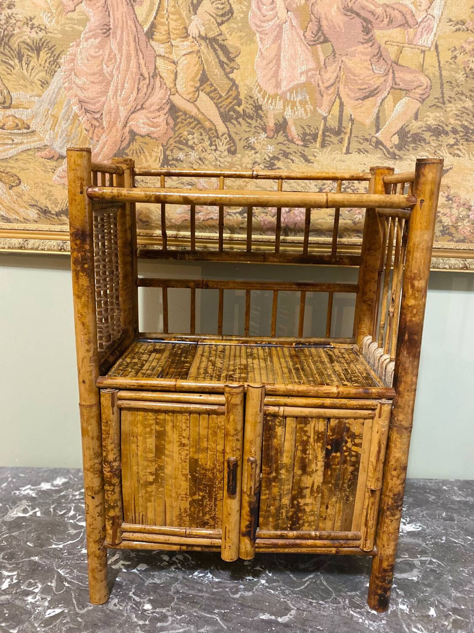 Vintage bamboo shelf