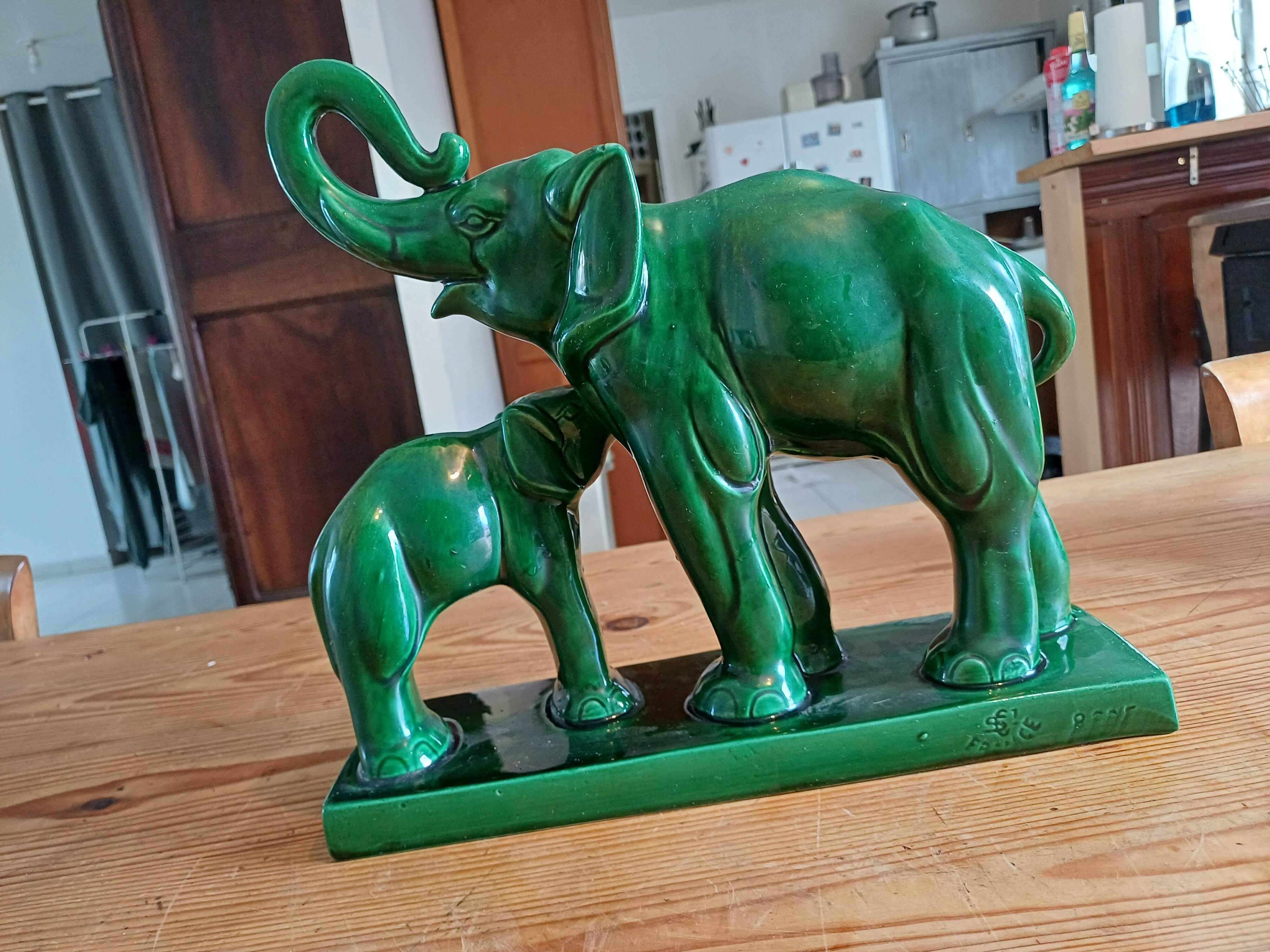 Lemanceau elephant earthenware by St Clément