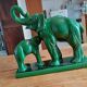 Éléphant Lemanceau en faïence verte de St Clément