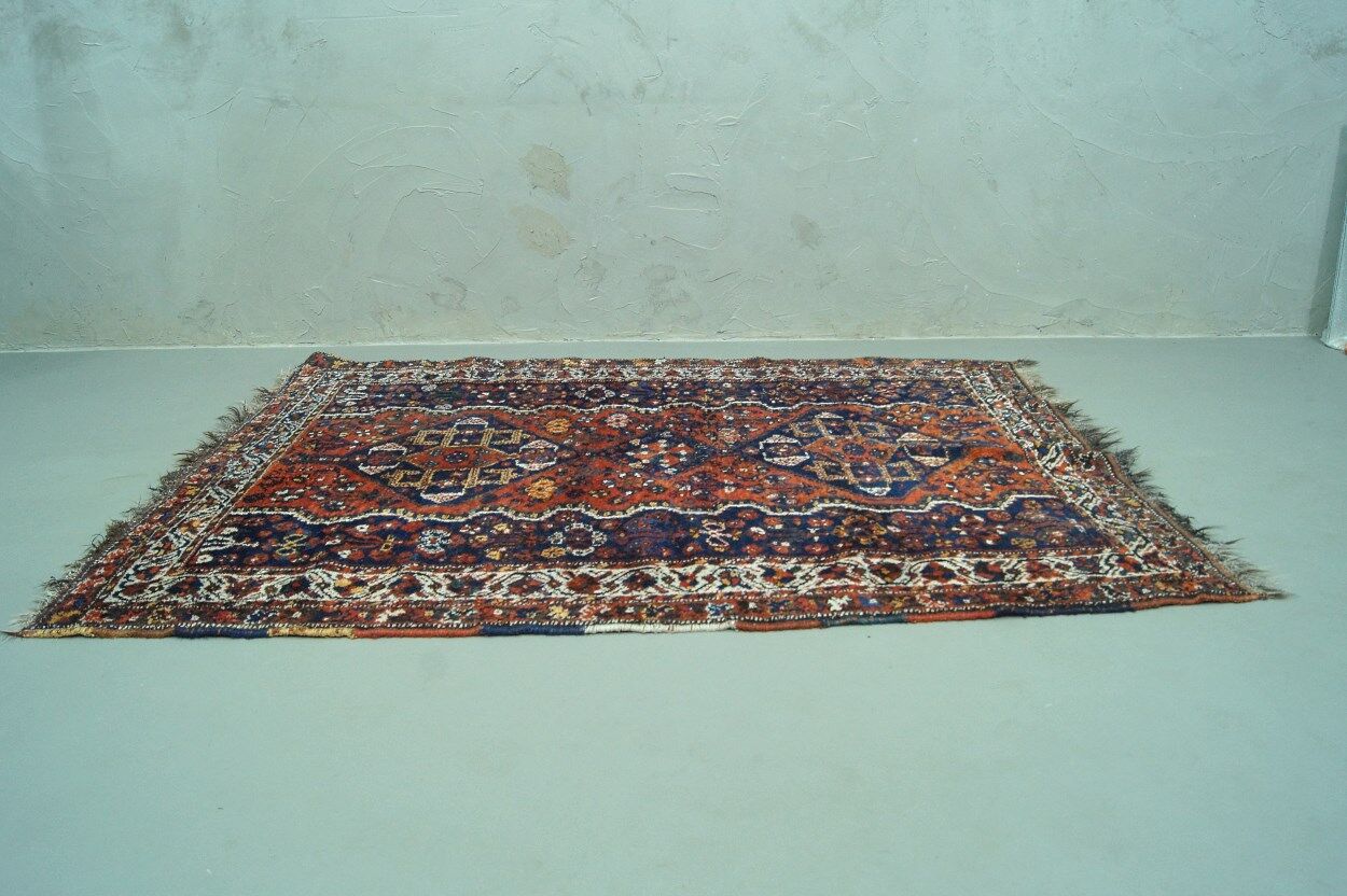 Antique Persian Shiraz carpet, 1900s, 225x162 cm
