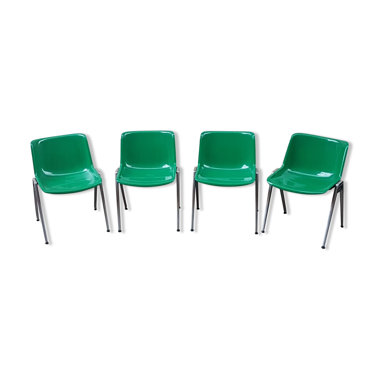 Modus Office Chairs by Osvaldo Borsani for Tecno, 70s, Set of 4