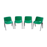 4 chaises de bureau Modus par Osvaldo Borsani pour Tecno, années 70