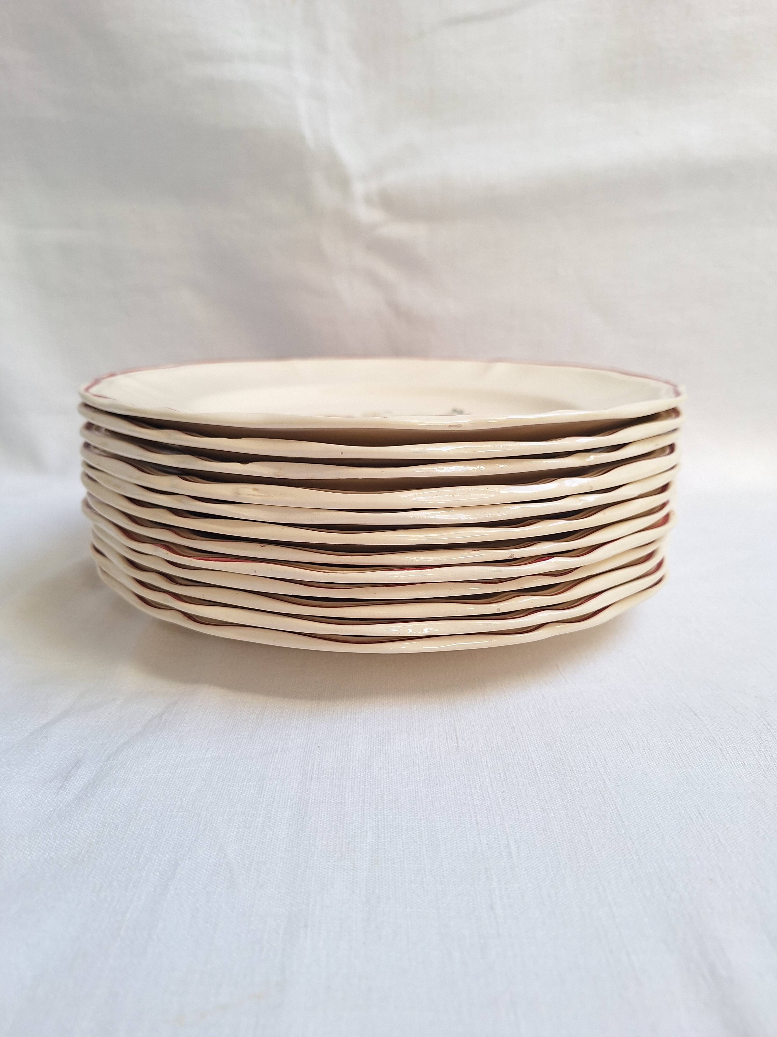 Flat plates Digoin Sarreguemines Model Loraine