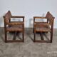 Ensemble de 2 fauteuils brutalistes de Biosca, Espagne, années 1950