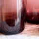 Set 5 vases in blown glass art glass ALLEX, Drôme
