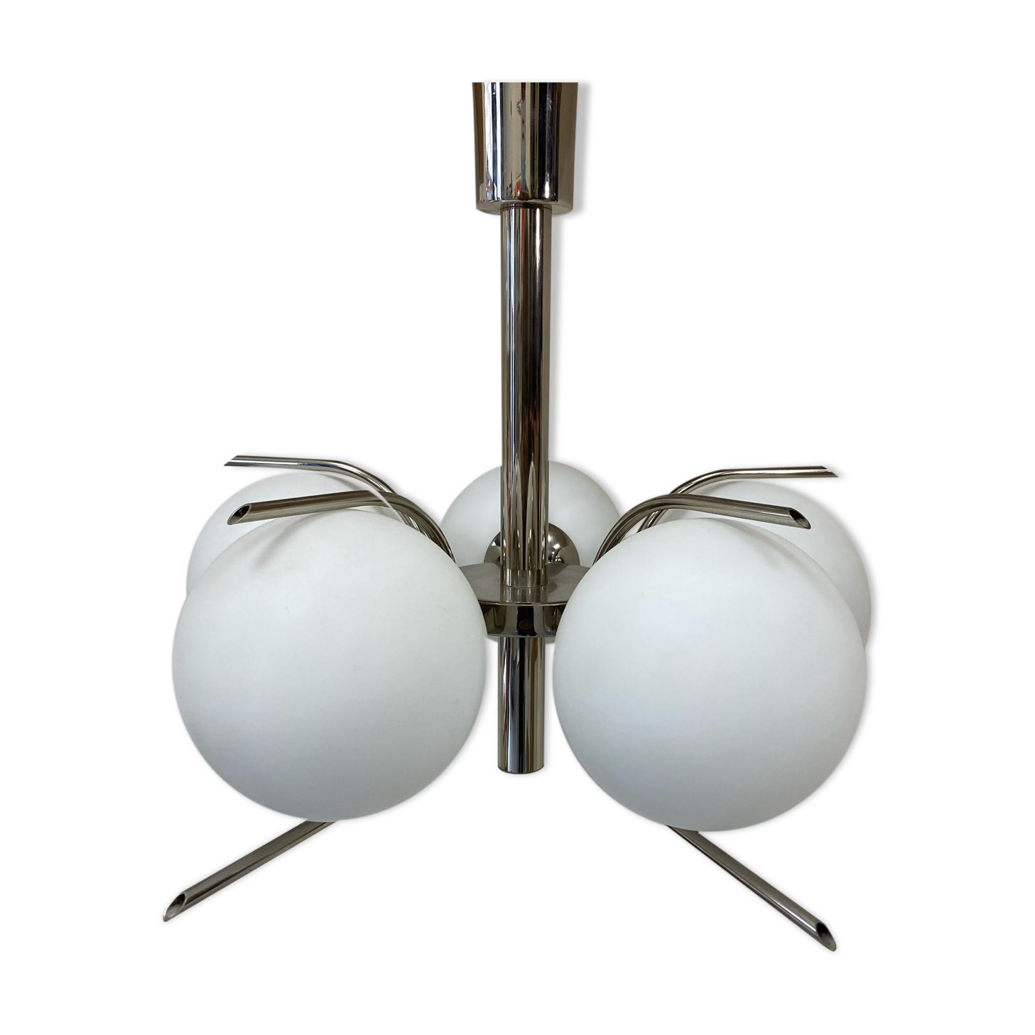 Suspension 5 globes in opaline