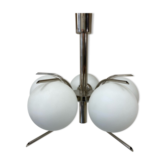 Suspension 5 globes in opaline