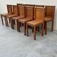 Set of 10 Brutalist Monastery Chairs from the 50s