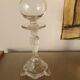 Candle holder blown glass lace lamp