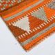 Brunt Orange Turkish Vintage Runner Rug, 85x388Cm