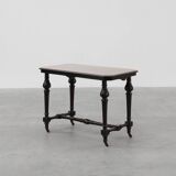 19th Century English side table with geometric wood inlay by John Taylor &