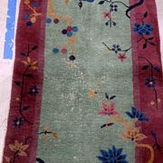 Antique chinese carpet art deco handmade 79cm x 134cm 1920s