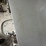 Grand 'Less' grey powder-coated aluminium dining table by Jean Nouvel for Tecno, minimalist 1990s