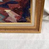 Oil painting on canvas around 2005 signed dimensions: height -77cm- width -62 cm-