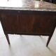 Chest of drawers half moon marquetry 2 drawers marble top late nineteenth century