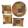 Vintage patchwork style cushions, 70s