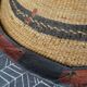 Chapeau berbère art ethnique vannerie et cuir